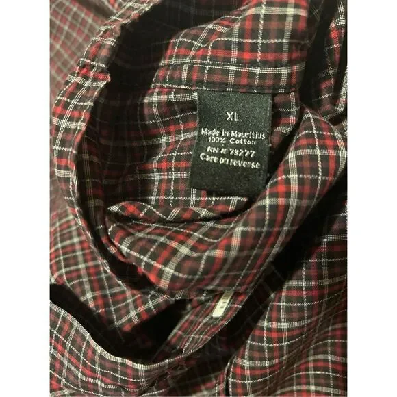 Apt 9 Men’s Size XL Casual Long Sleeve Button Up Shirt Roll Up Button Sleeves - Picture 9 of 10